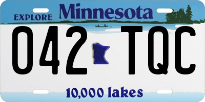 MN license plate 042TQC