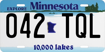 MN license plate 042TQL