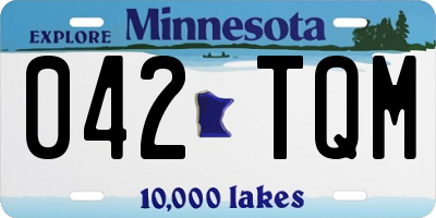 MN license plate 042TQM
