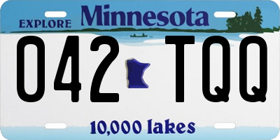MN license plate 042TQQ