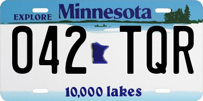 MN license plate 042TQR