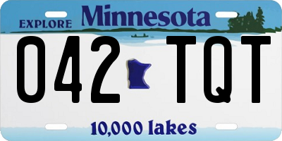 MN license plate 042TQT