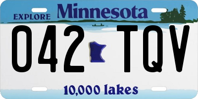 MN license plate 042TQV