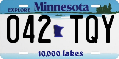 MN license plate 042TQY