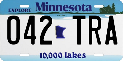 MN license plate 042TRA