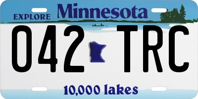MN license plate 042TRC