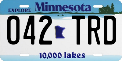MN license plate 042TRD