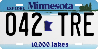 MN license plate 042TRE