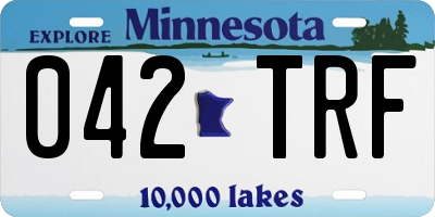 MN license plate 042TRF