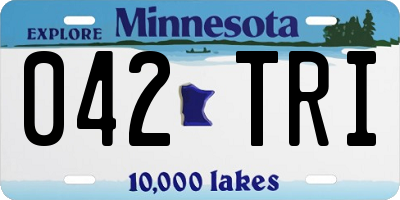 MN license plate 042TRI