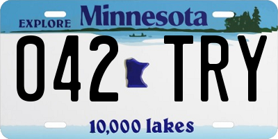MN license plate 042TRY