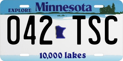 MN license plate 042TSC