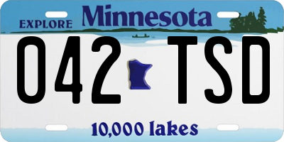 MN license plate 042TSD