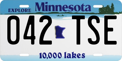 MN license plate 042TSE