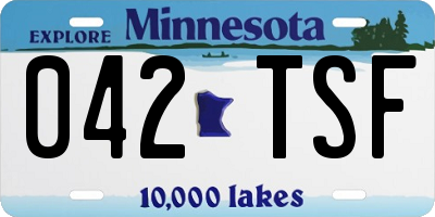 MN license plate 042TSF