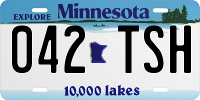 MN license plate 042TSH