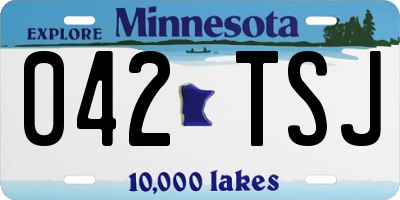 MN license plate 042TSJ