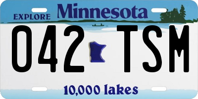 MN license plate 042TSM
