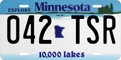 MN license plate 042TSR
