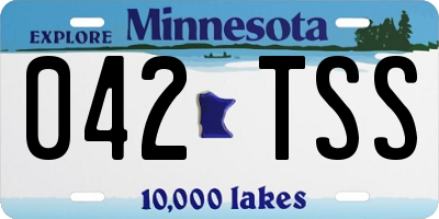 MN license plate 042TSS