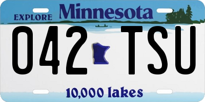 MN license plate 042TSU