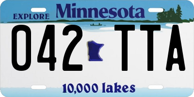 MN license plate 042TTA