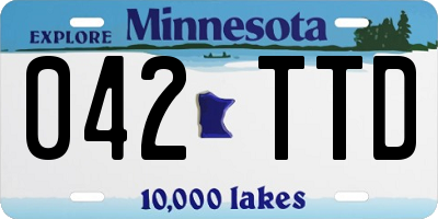 MN license plate 042TTD