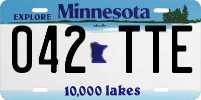 MN license plate 042TTE