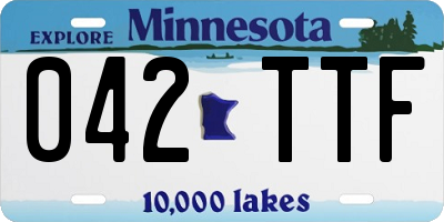 MN license plate 042TTF