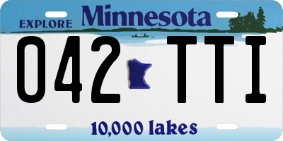 MN license plate 042TTI