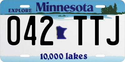 MN license plate 042TTJ