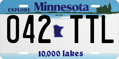 MN license plate 042TTL
