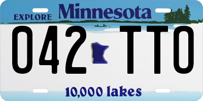 MN license plate 042TTO