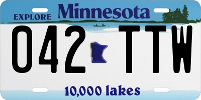 MN license plate 042TTW