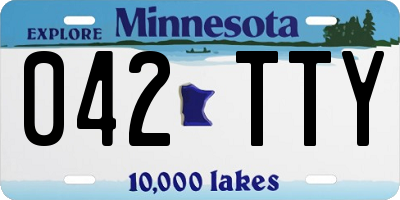 MN license plate 042TTY