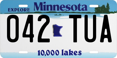 MN license plate 042TUA