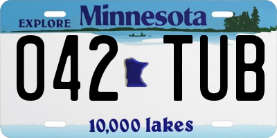 MN license plate 042TUB
