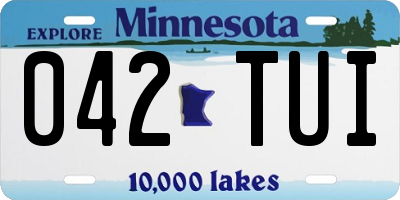 MN license plate 042TUI