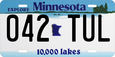 MN license plate 042TUL