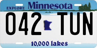 MN license plate 042TUN