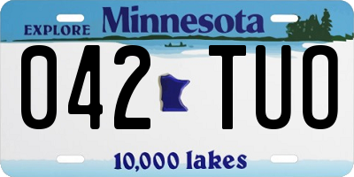 MN license plate 042TUO