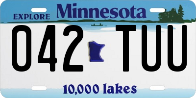 MN license plate 042TUU