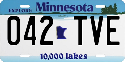 MN license plate 042TVE