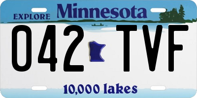 MN license plate 042TVF