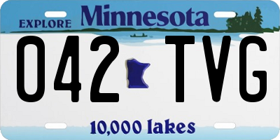 MN license plate 042TVG
