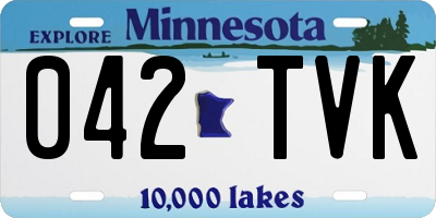 MN license plate 042TVK