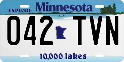 MN license plate 042TVN