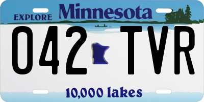 MN license plate 042TVR