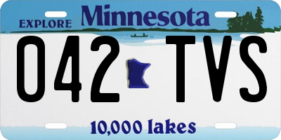 MN license plate 042TVS