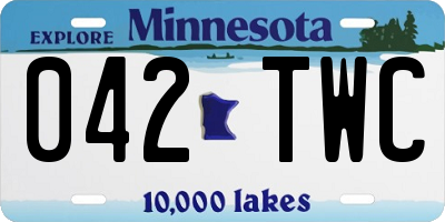 MN license plate 042TWC